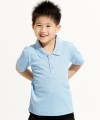 child排汗短polo★原色  (湖水藍)