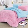 3M 吸濕排汗專利防螨抑菌雙色天絲被 - 藍色 + 粉紅色