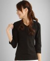 Girl萊卡★V領七分袖  (經典黑)