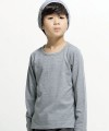 Child蓄熱保暖衣★圓領 (亞麻灰)